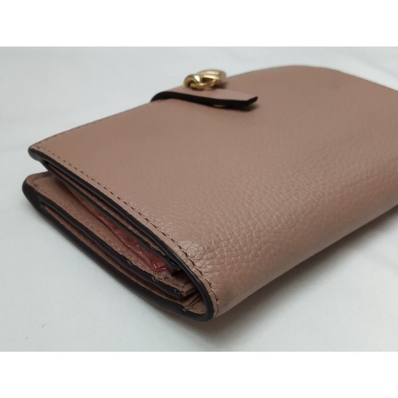 Michael Kors Mercer Pink Pebbled Leather Credit Card ID Window Bifold Wallet - Picture 7 of 16